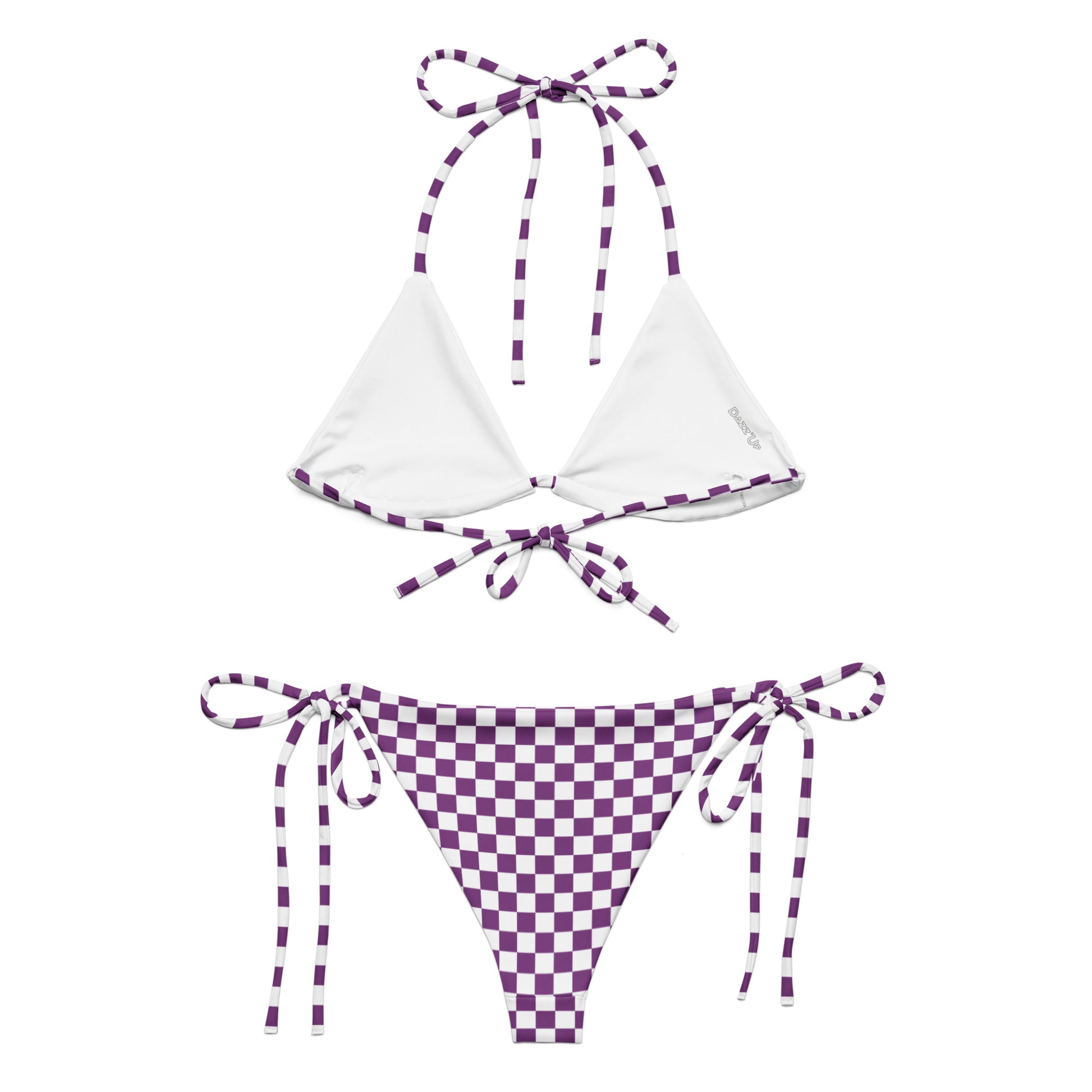 String Bikini Set | Checkered | Purple Dazz'Up Store