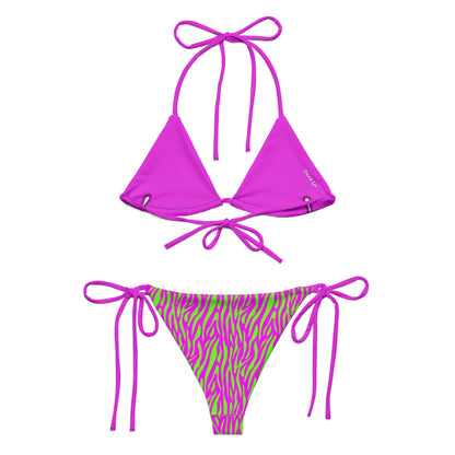 String Bikini Set | Zebra | Purple & Green Dazz'Up Store