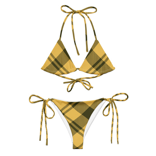 Yellow Plaid String Bikini Dazz'Up Store