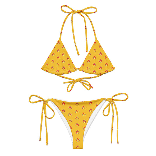 Fire Emoji String Bikini Set | Eco-Friendly Dazz'Up Store