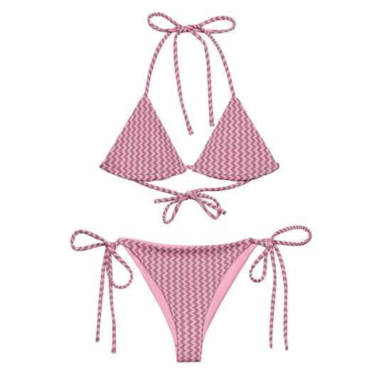 Purple Streaks String Bikini Set | Eco-Friendly Dazz'Up Store