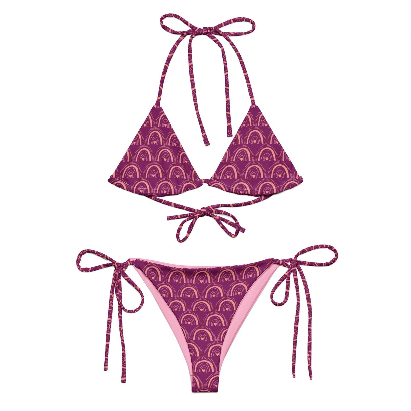 Purple Rainbow String Bikini Set | Eco-Friendly Dazz'Up Store