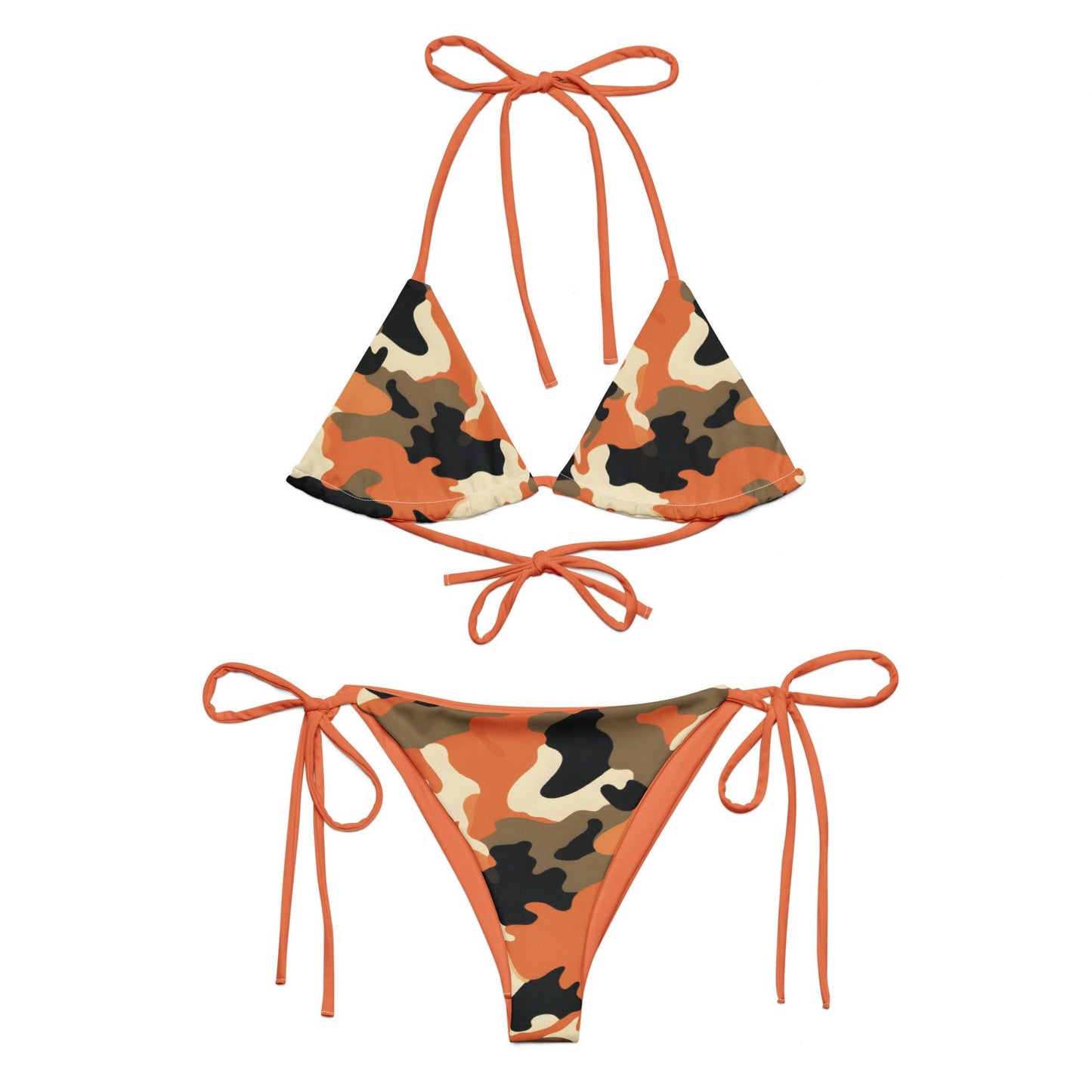 Orange Camouflage String Bikini Set Dazz'Up Store