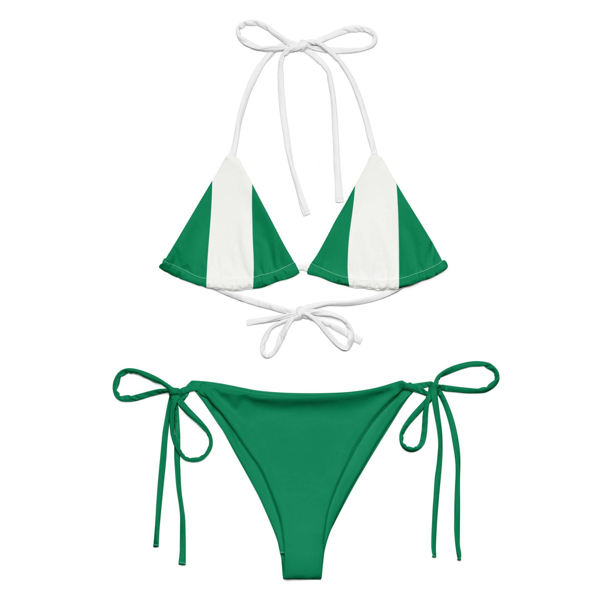 Nigeria Flag String Bikini Set | Eco-Friendly Dazz'Up Store