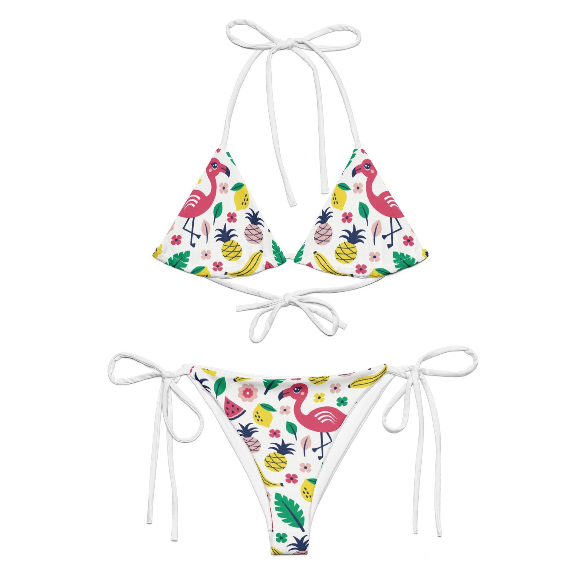 Summer Flamingo String Bikini | Eco-Friendly Dazz'Up Store