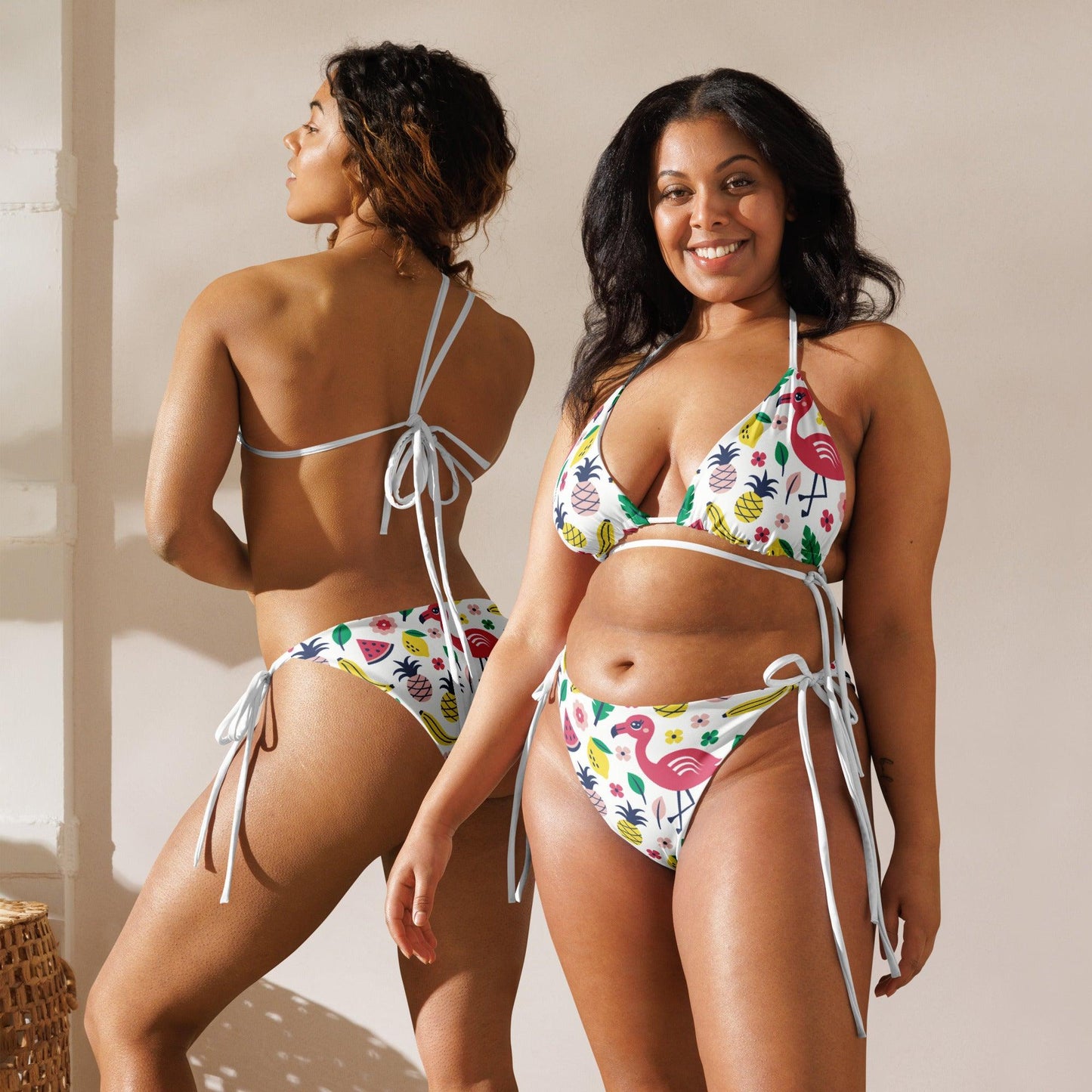 Summer Flamingo String Bikini | Eco-Friendly Dazz'Up Store