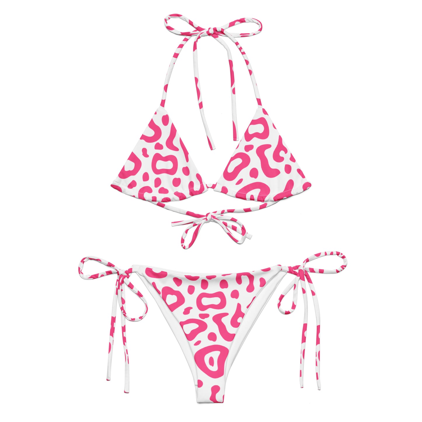 Pink Leopard String Bikini Set | Eco-Friendly Dazz'Up Store