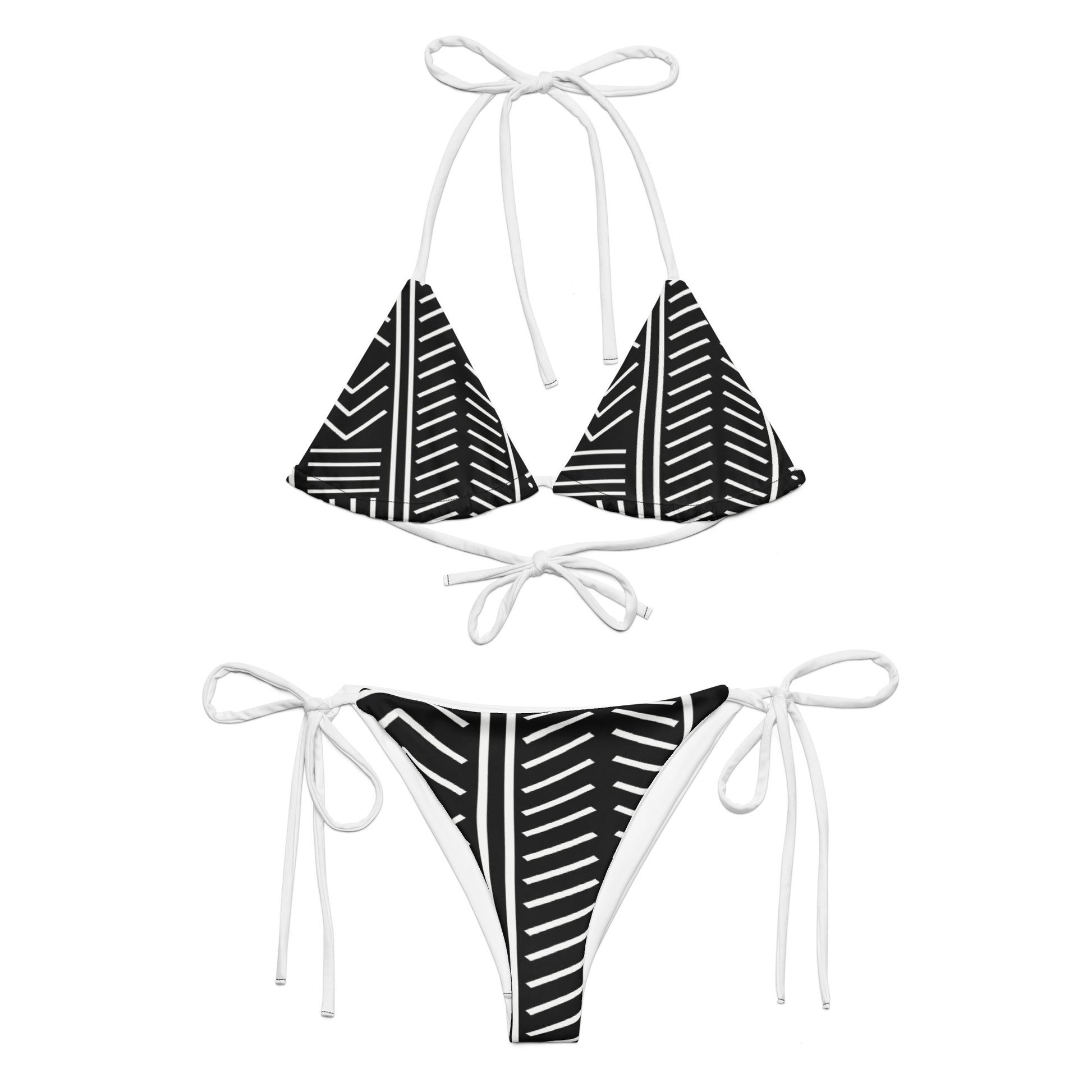 Black&White Afro print Bikini Set | Eco-Friendly Dazz'Up Store