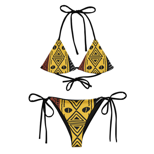 African Print String Bikini Set | Eco-Friendly Dazz'Up Store