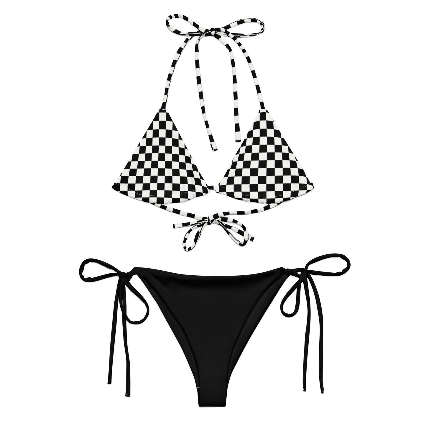 String Bikini Set | Checkered top | black Dazz'Up Store