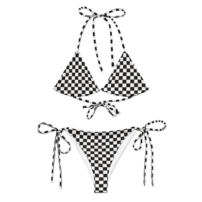 String Bikini Set | Checkered top | Black Dazz'Up Store