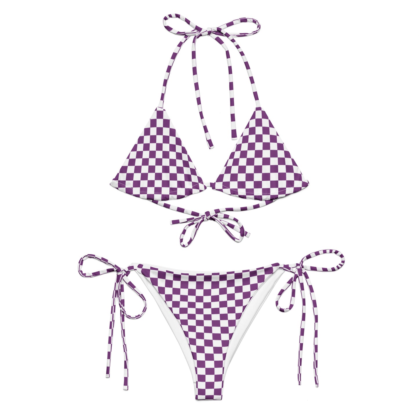 String Bikini Set | Checkered | Purple Dazz'Up Store