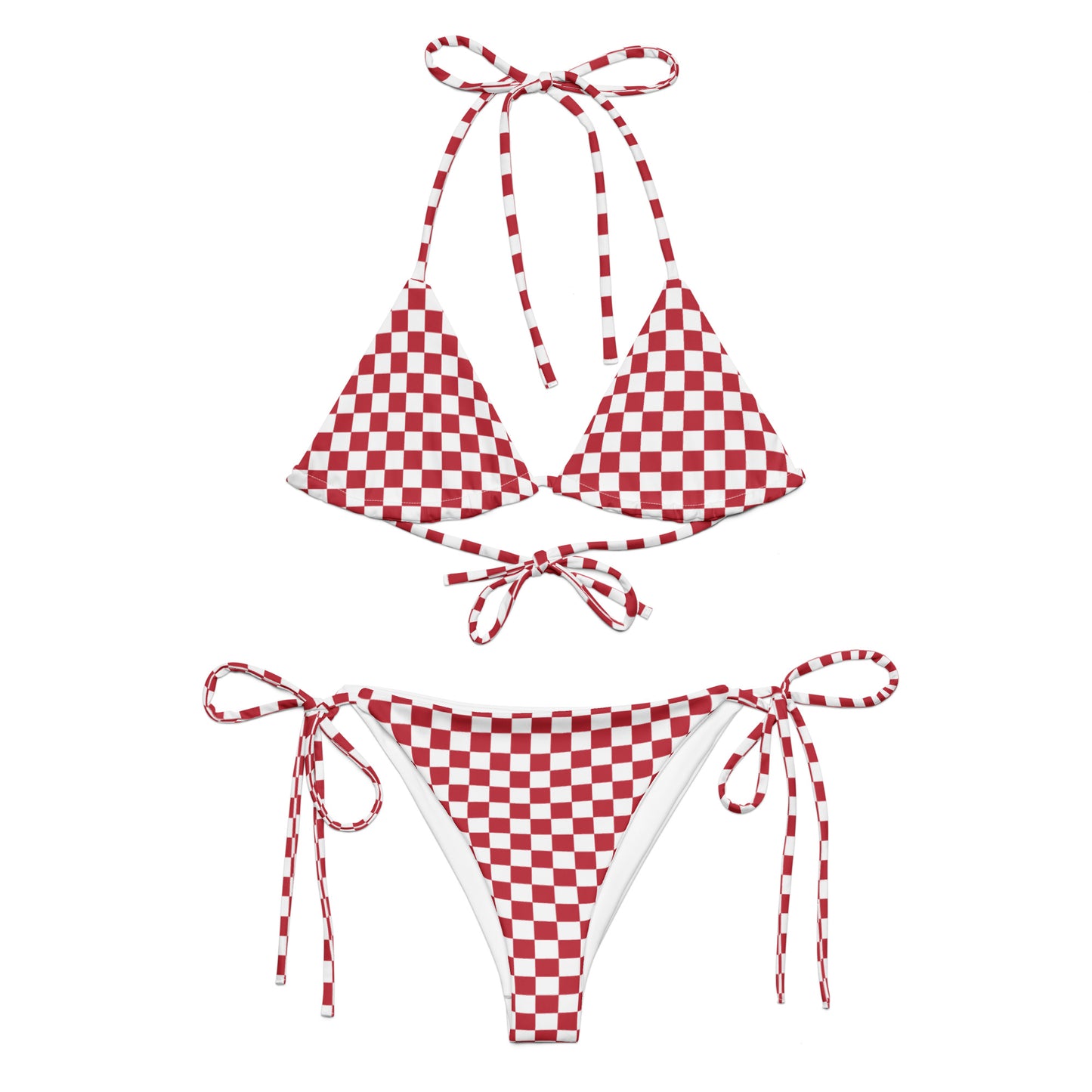 String Bikini Set | Checkered | Red Dazz'Up Store