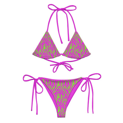 String Bikini Set | Zebra | Purple & Green Dazz'Up Store