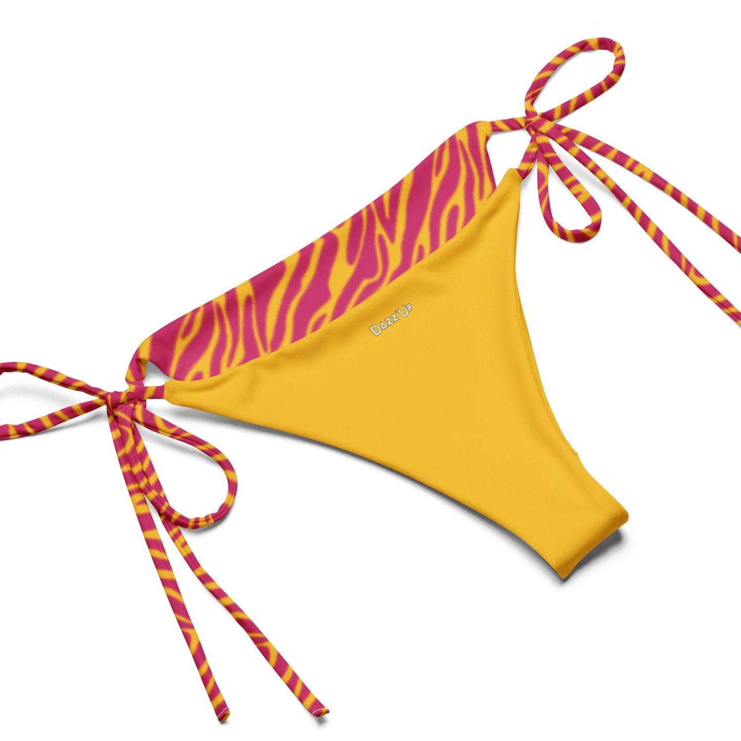 Pink & Yellow Zebra String Bikini Set Dazz'Up Store