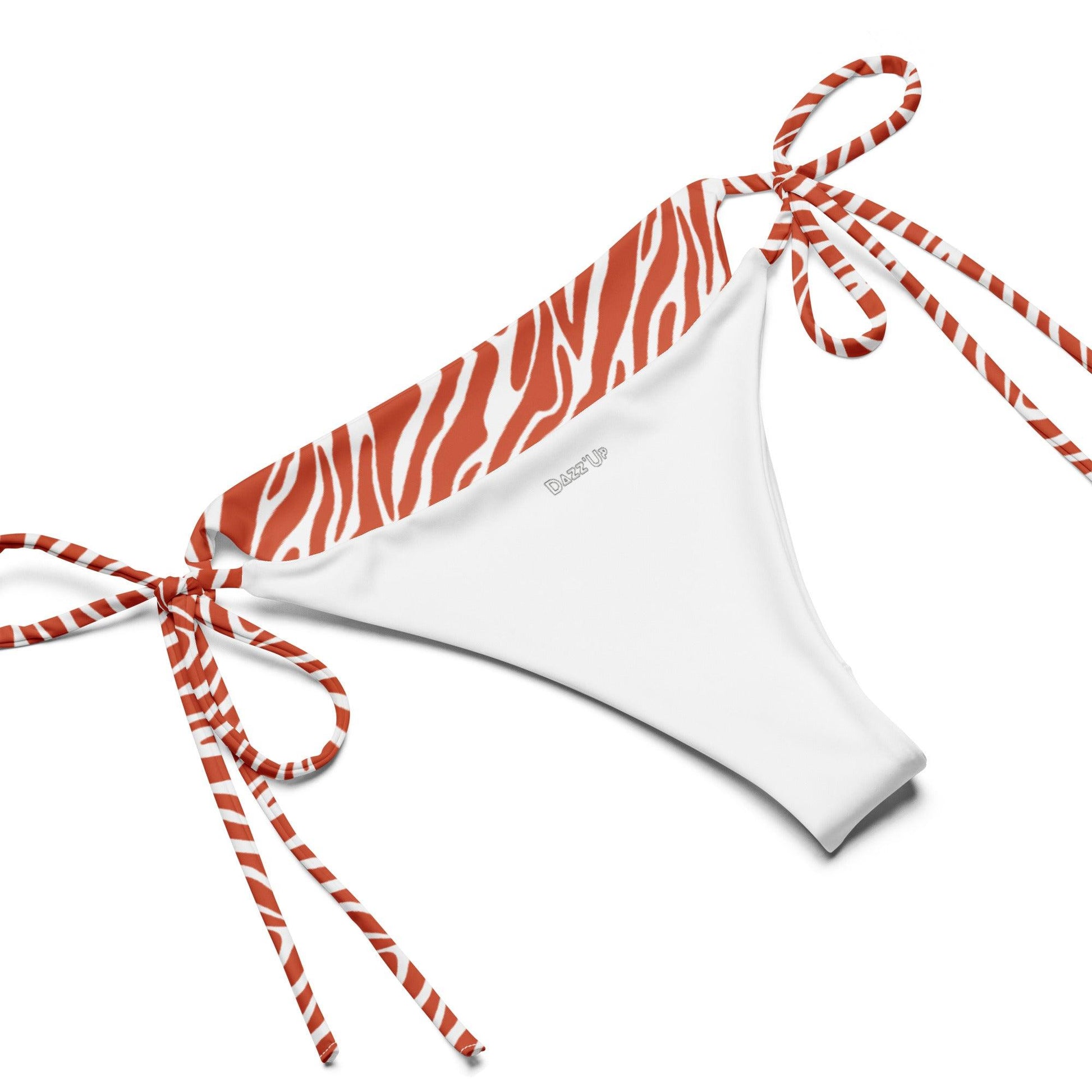 Orange Zebra String Bikini Set | Eco-Friendly Dazz'Up Store