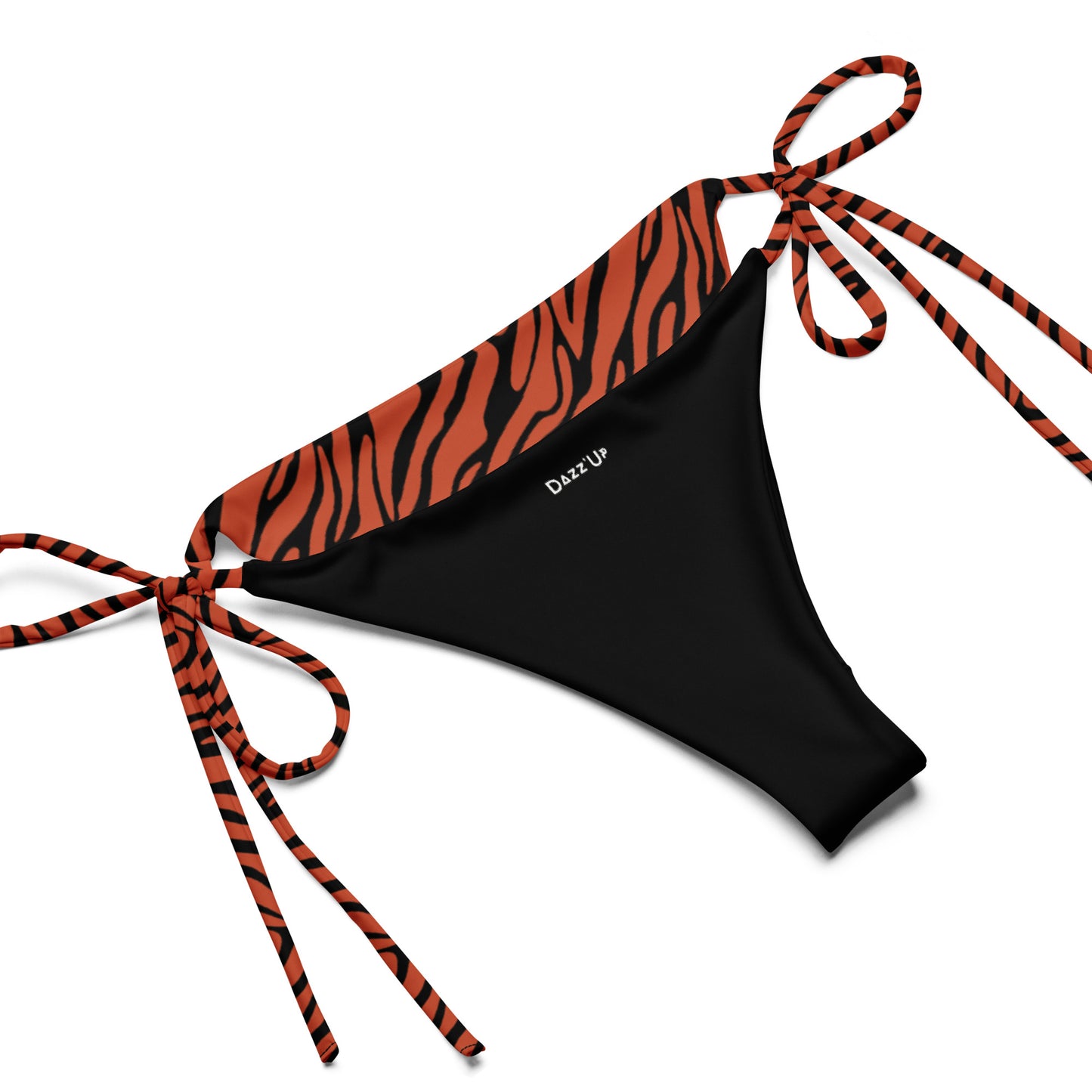 Black & Orange Zebra String Bikini Set | Eco-Friendly Dazz'Up Store