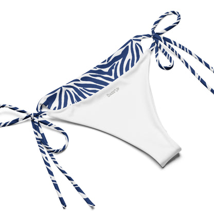 Blue Zebra String Bikini Set | Eco-Friendly Dazz'Up Store