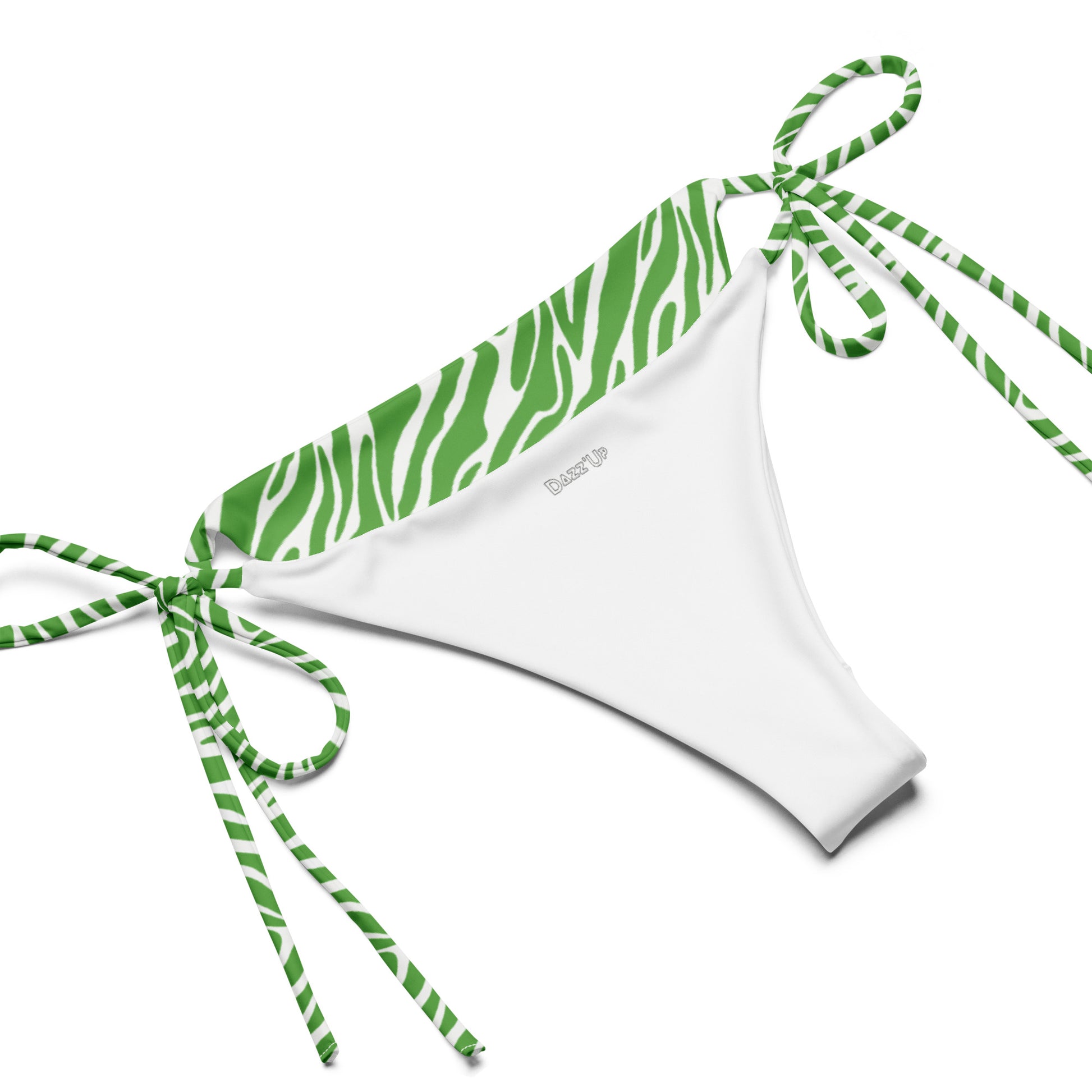 Green Zebra String Bikini Set | Eco-Friendly Dazz'Up Store