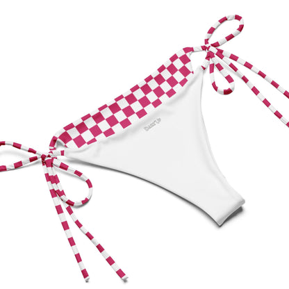 String Bikini Set | Checkered top | Pink Dazz'Up Store