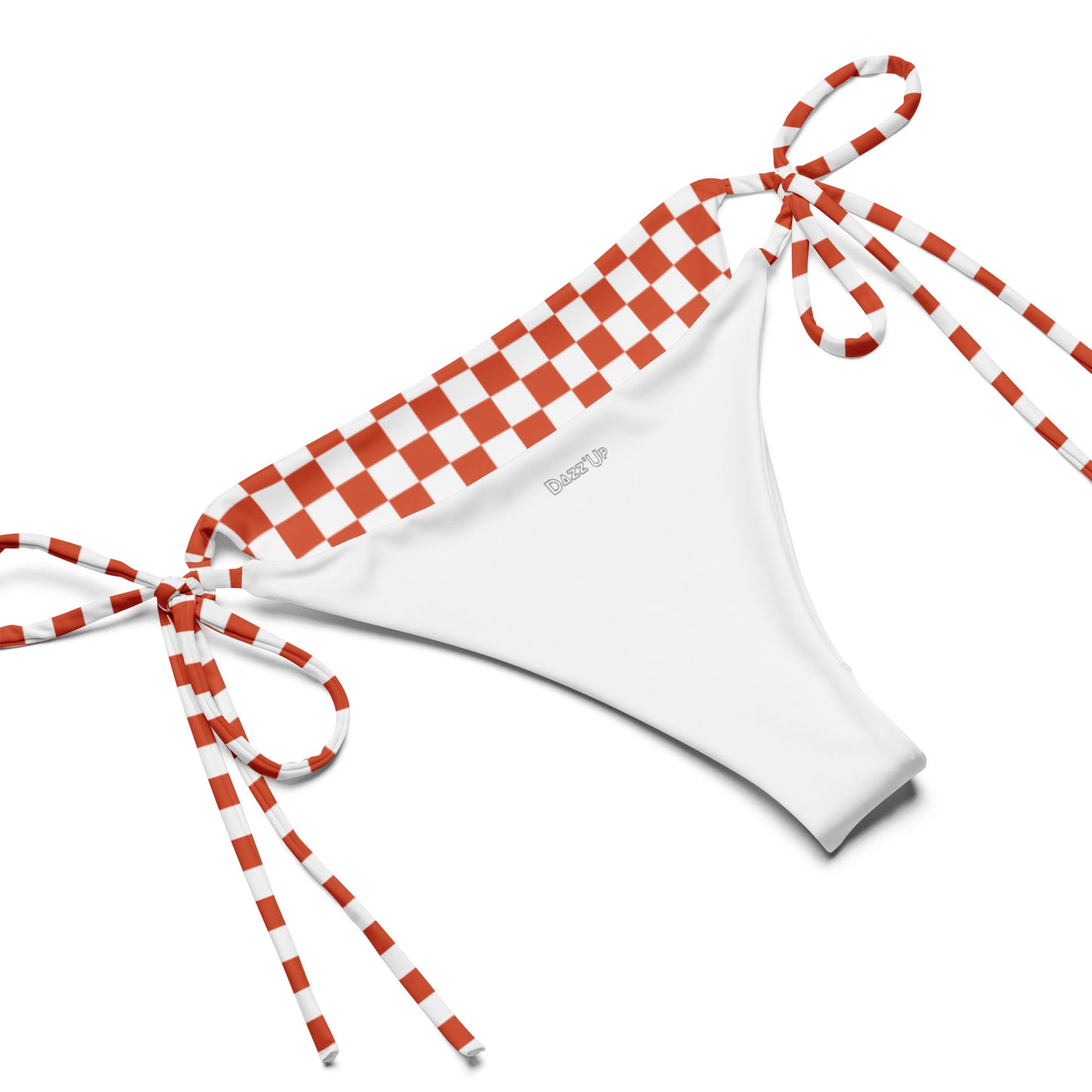 String Bikini Set | Checkered | Orange Dazz'Up Store