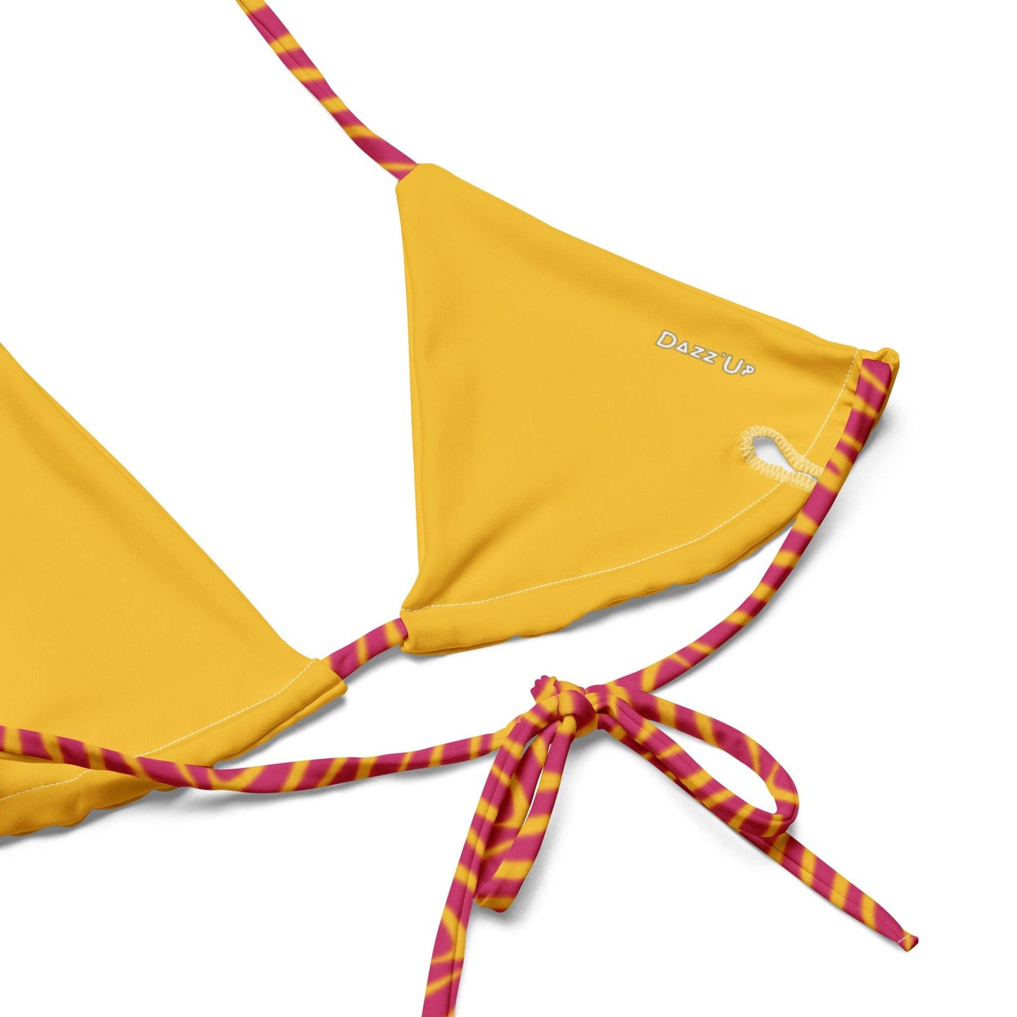 Pink & Yellow Zebra String Bikini Set Dazz'Up Store