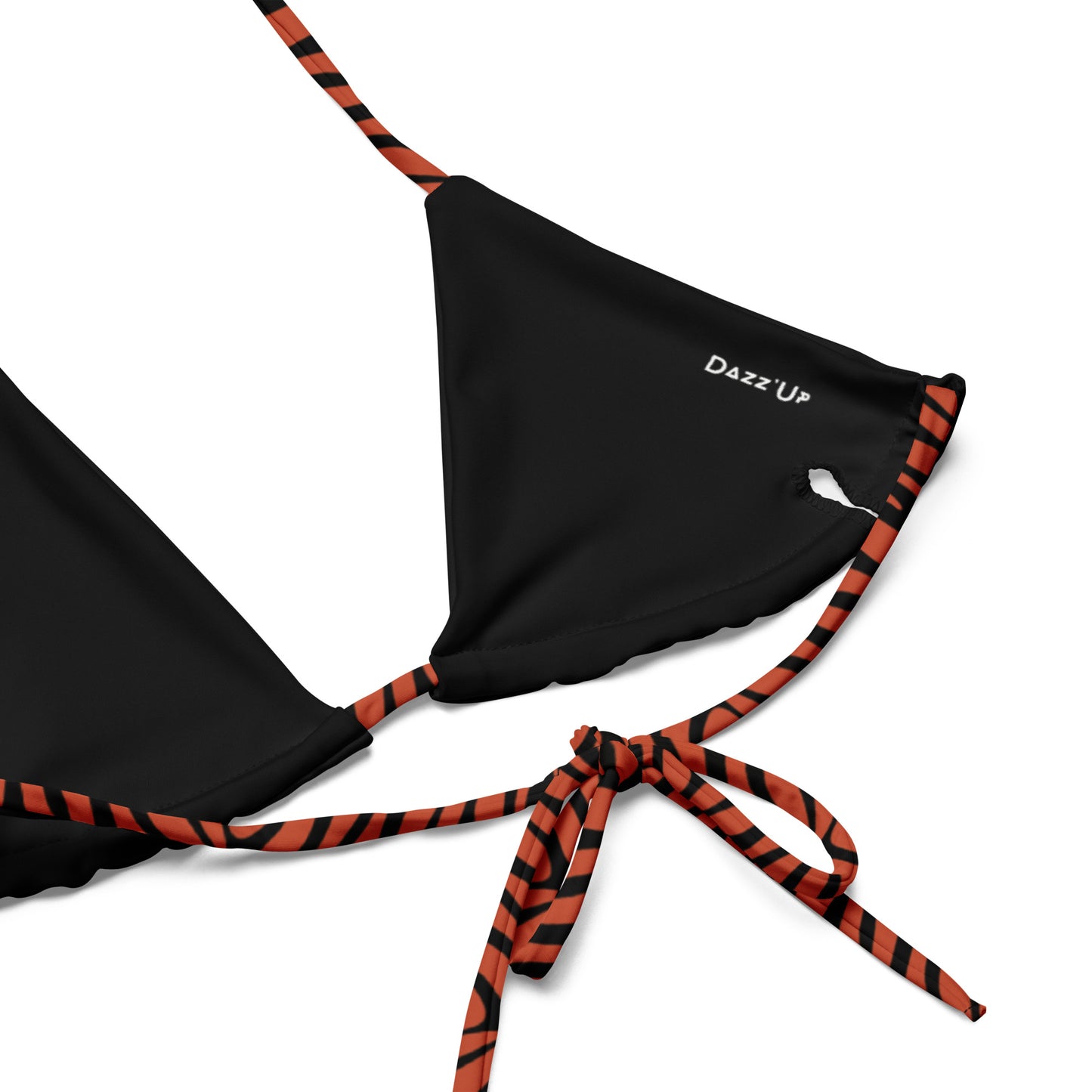 Black & Orange Zebra String Bikini Set | Eco-Friendly Dazz'Up Store