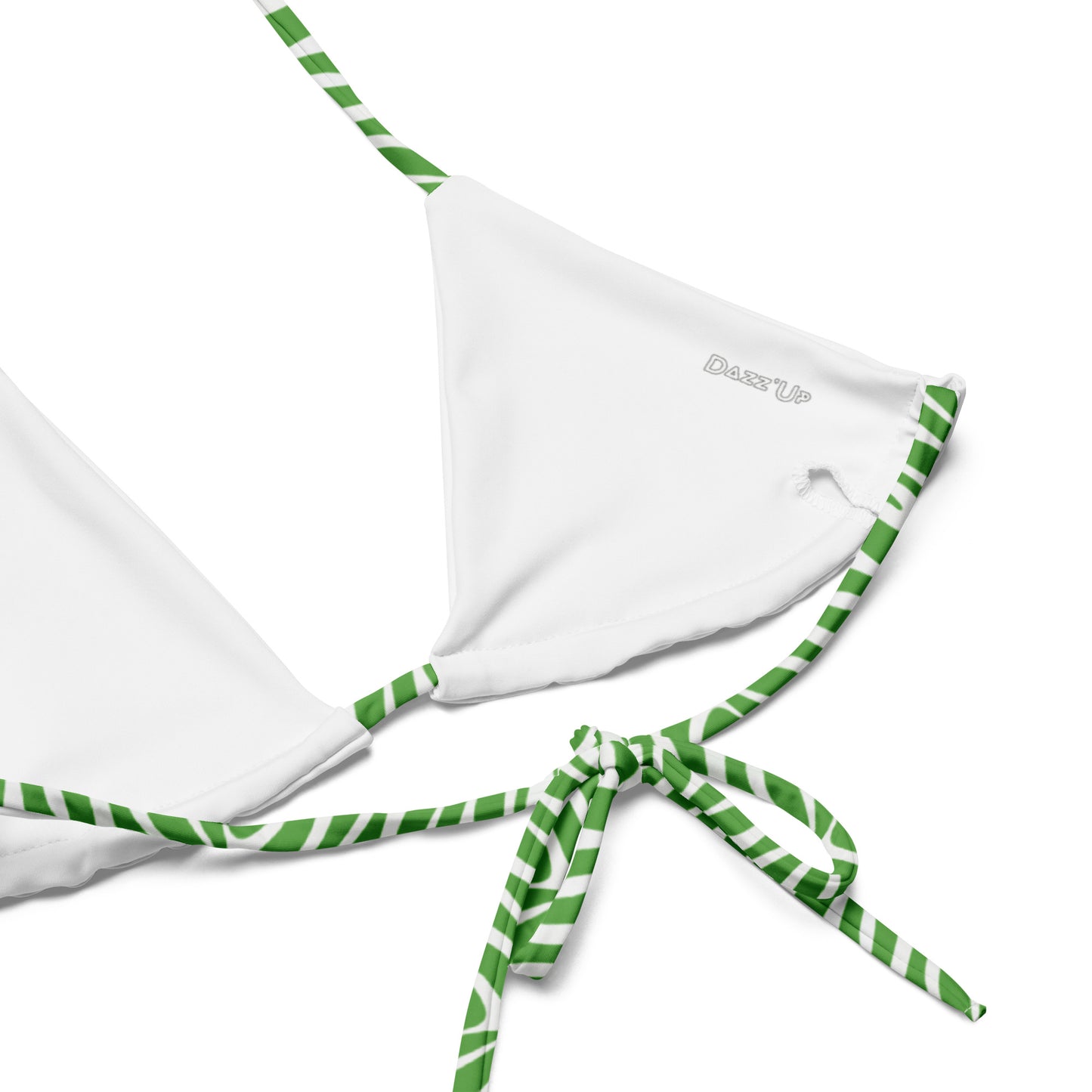 Green Zebra String Bikini Set | Eco-Friendly Dazz'Up Store