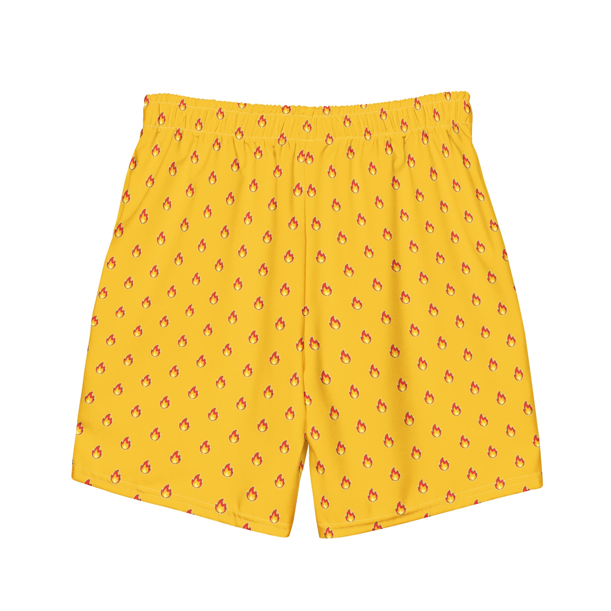 Emoji fire yellow swim short | Eco-Friendly Dazz'Up Store