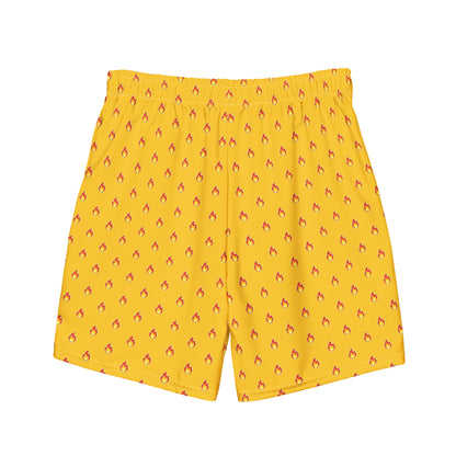 Emoji fire yellow swim short | Eco-Friendly Dazz'Up Store