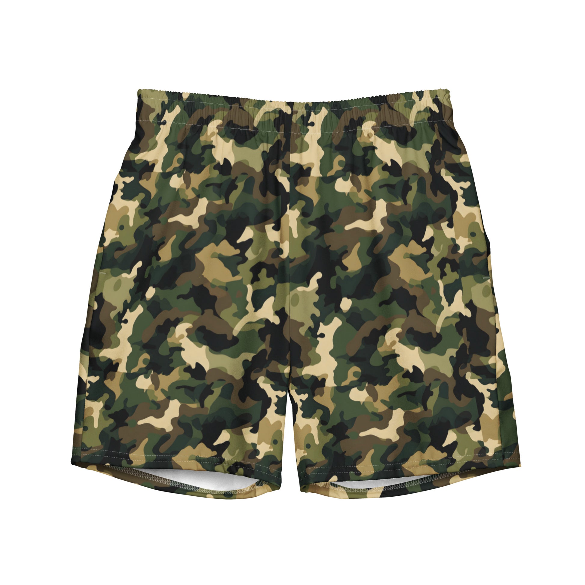 Camouflage Green Swim Shorts | Eco-Friendly Dazz'Up Store