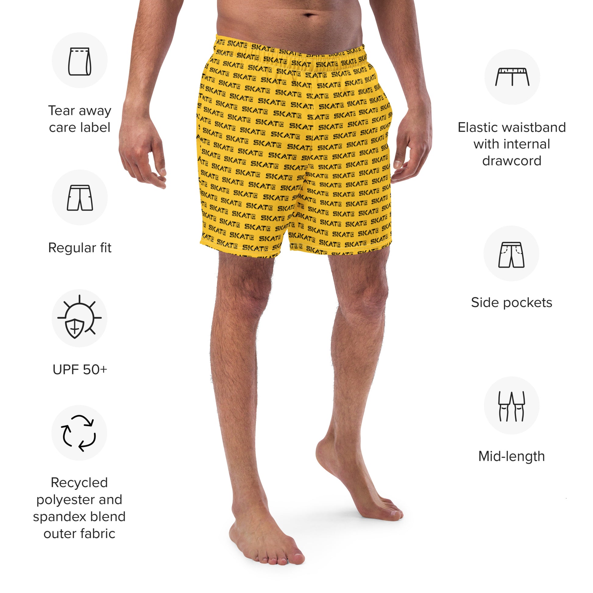 Yellow Swim Short | Skate Dazz'Up Store