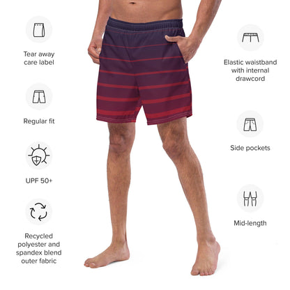 Eco-Friendly Swim Shorts | Purple Red Dazz'Up Store