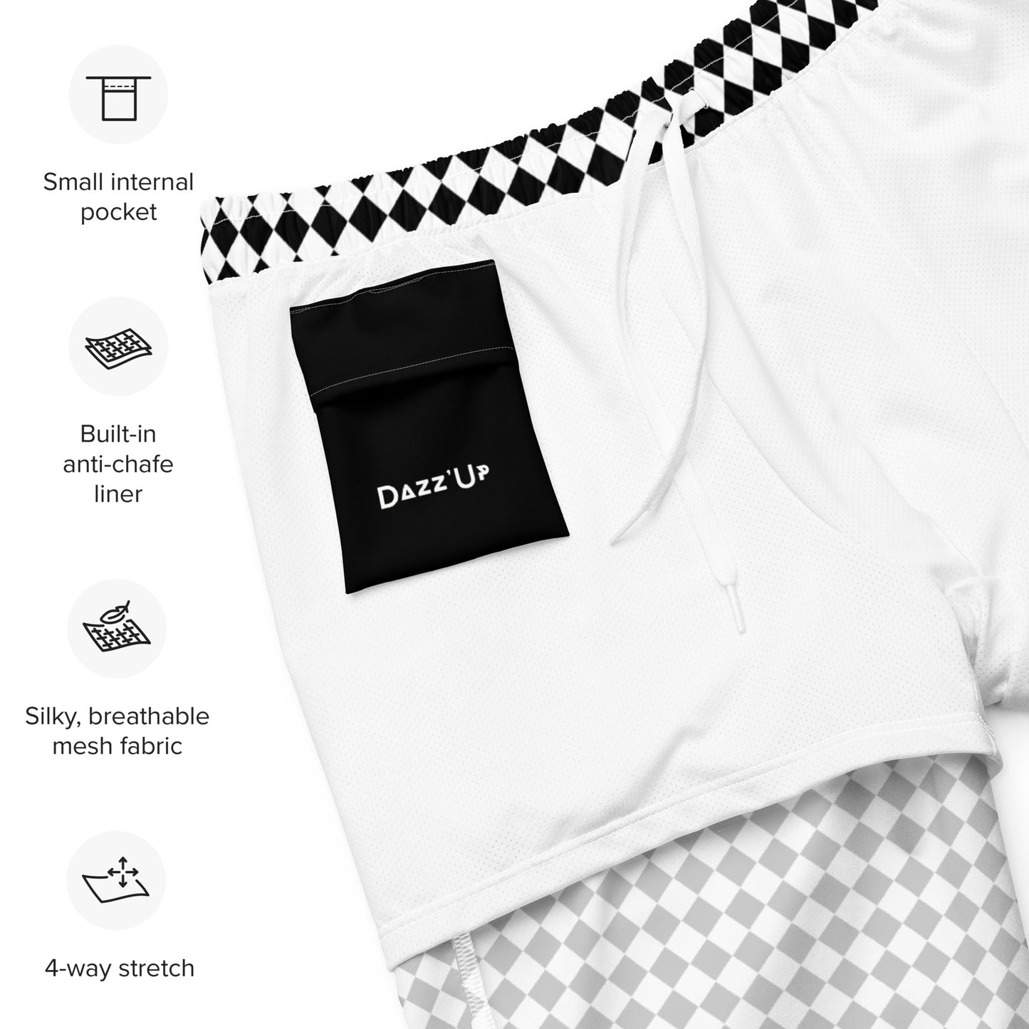 Checkered Swim Shorts | Eco-Friendly Dazz'Up Store