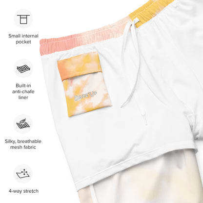 Eco-Friendly Swim Short | Peach Tie-Dye Dazz'Up Store