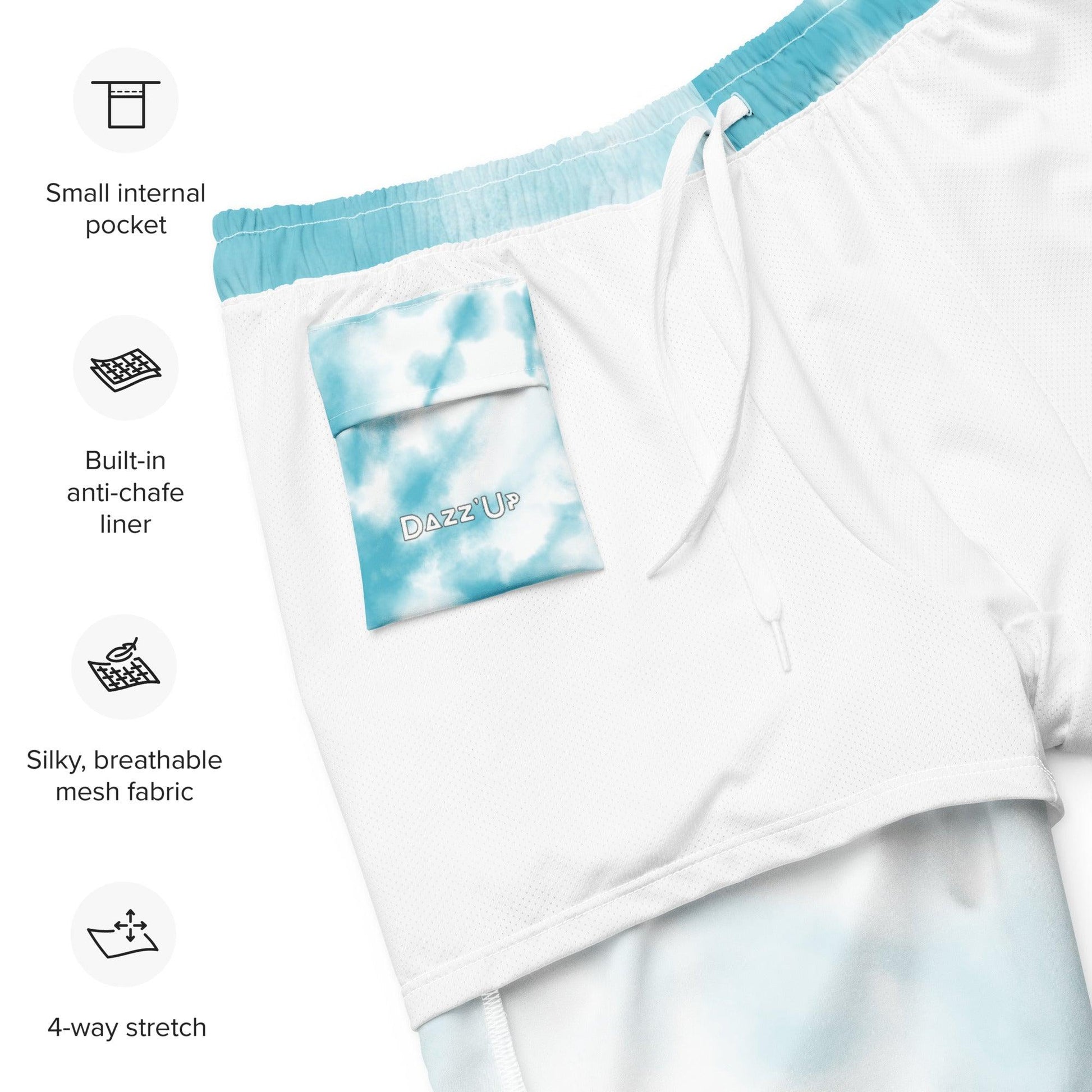 Swim Shorts | Sky Blue Tie-Dye Dazz'Up Store