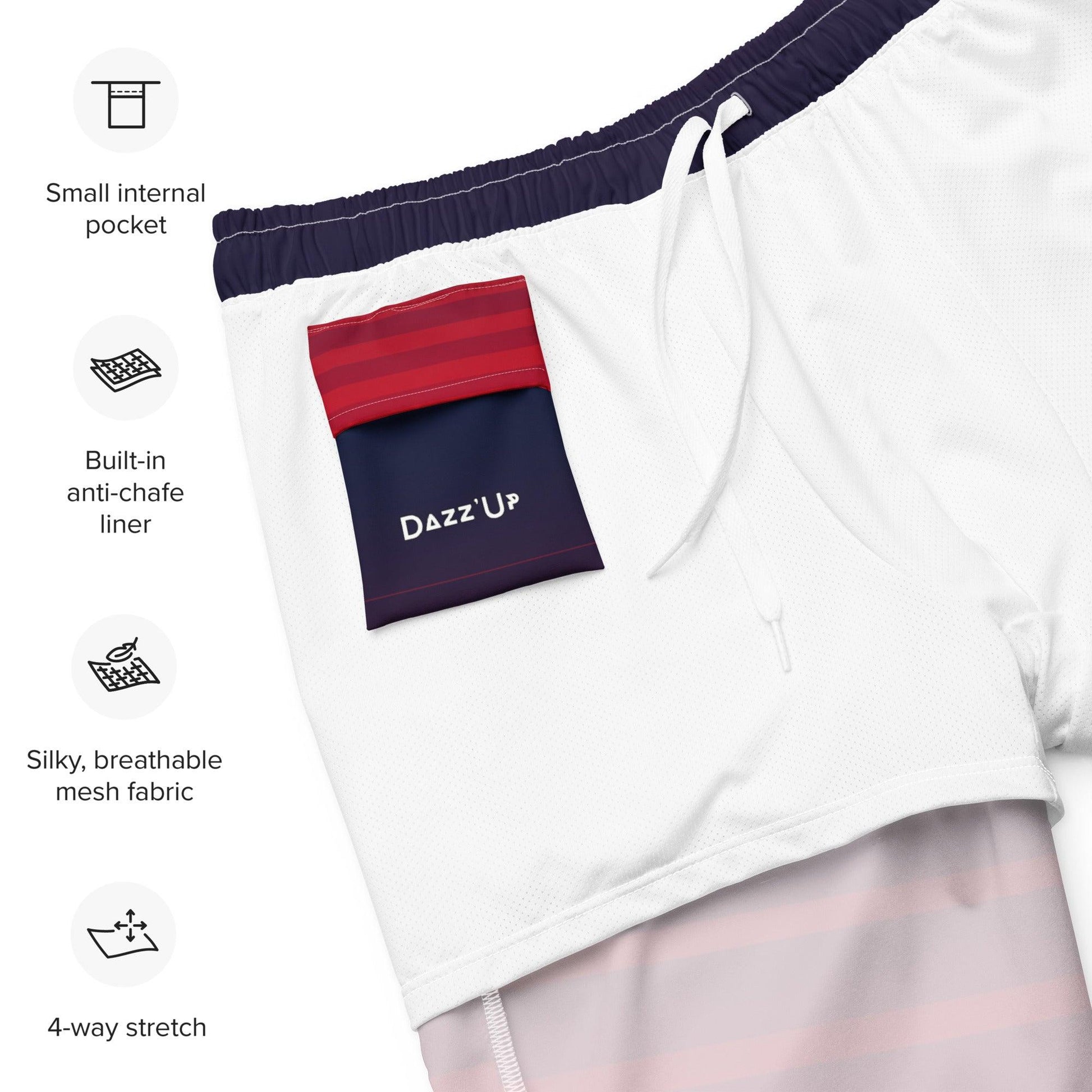 Eco-Friendly Swim Shorts | Purple Red Dazz'Up Store