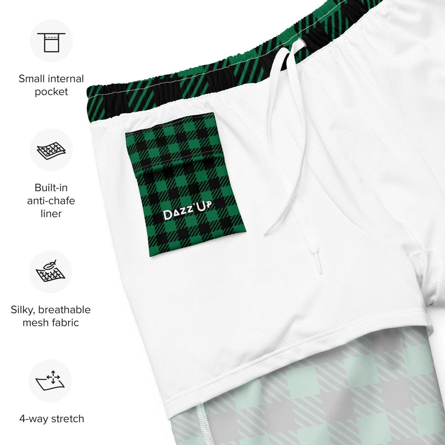 Swim Shorts | Green Plaid Dazz'Up Store