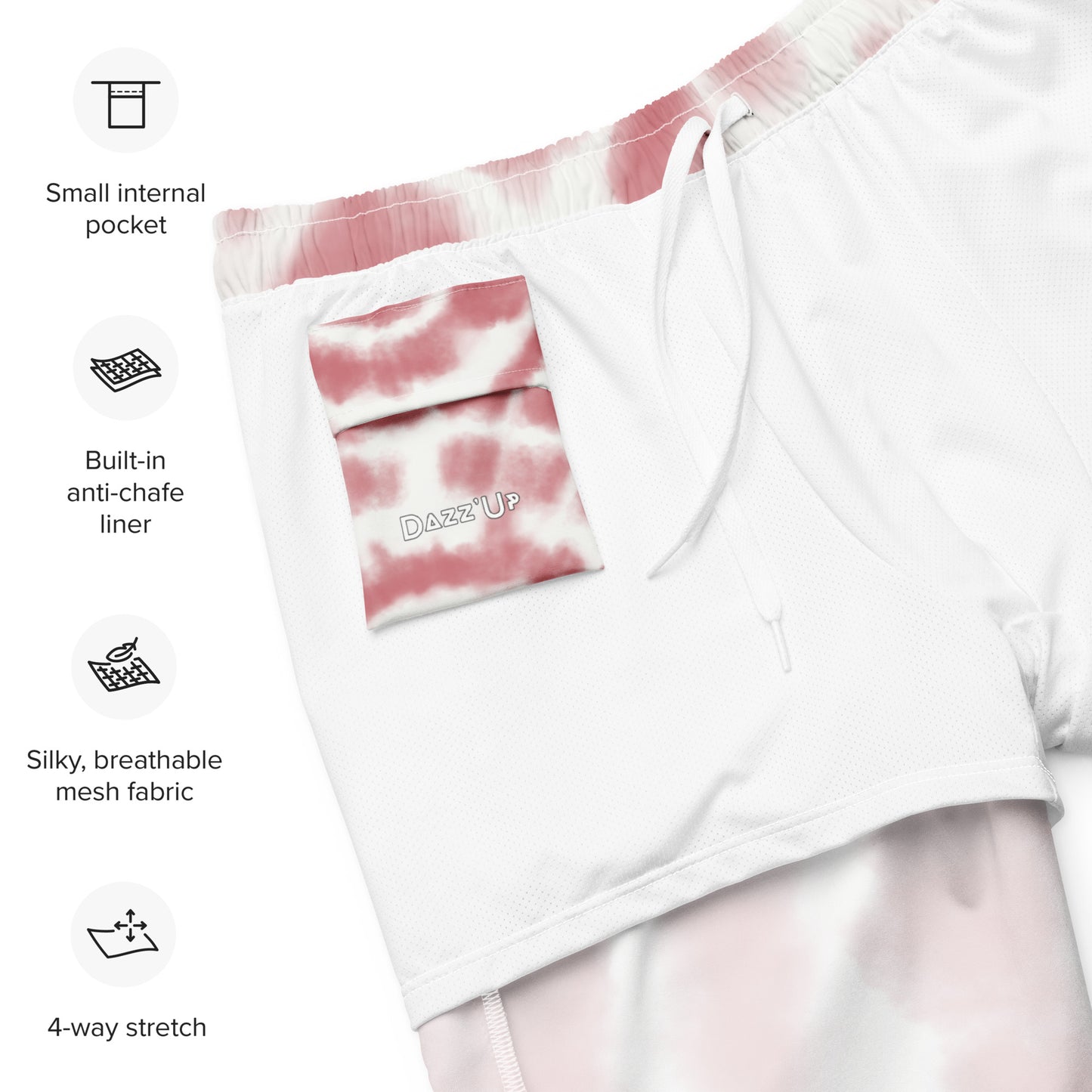 Swim Shorts | Red Tie-Dye Dazz'Up Store