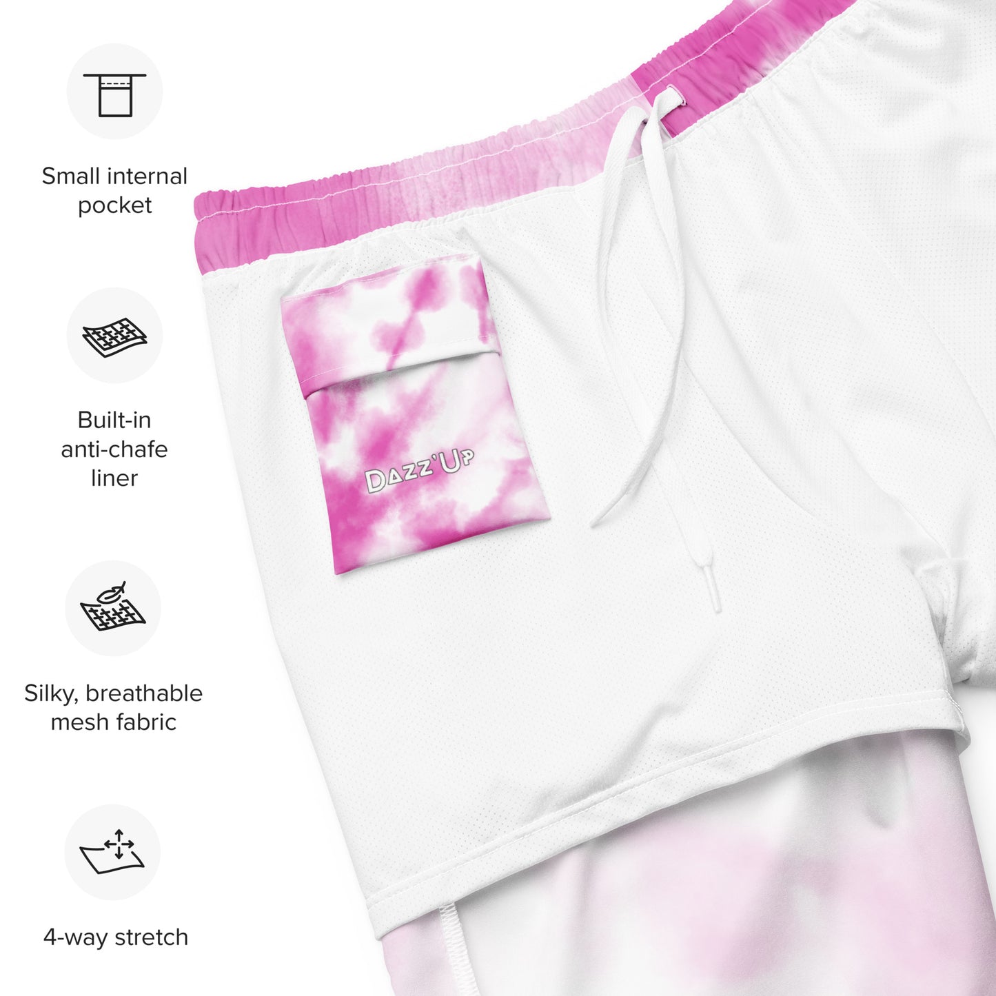 Swim Shorts | pink Tie-Dye Dazz'Up Store