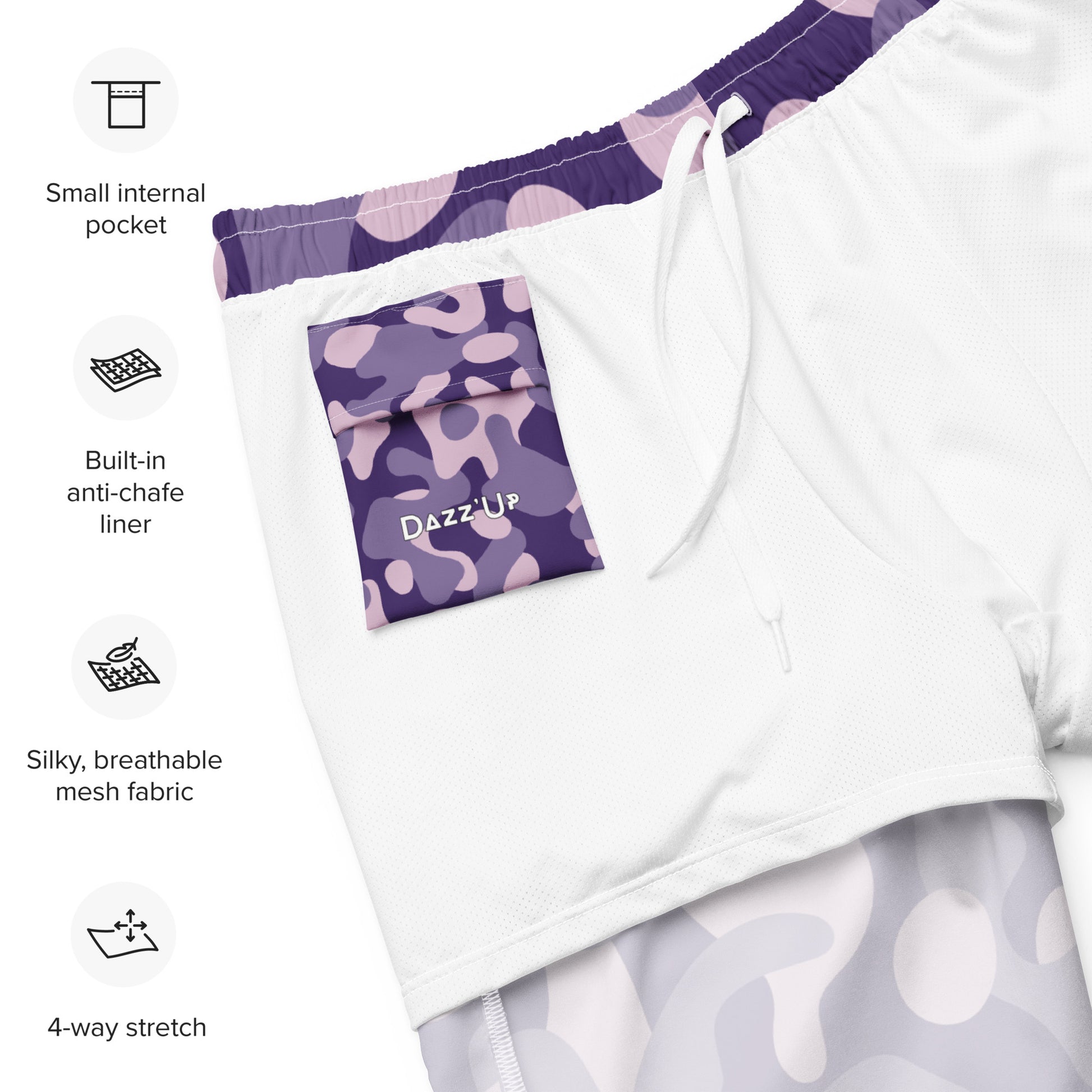 Swim Shorts | Purple Camouflage Dazz'Up Store