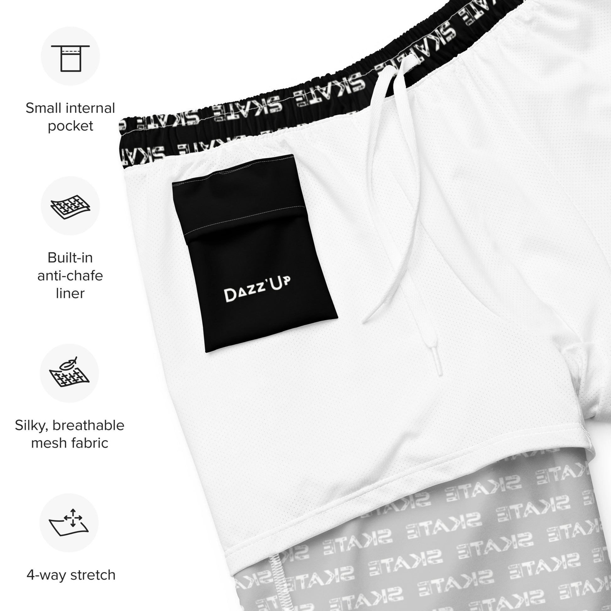 Swim Short | Skate white Dazz'Up Store