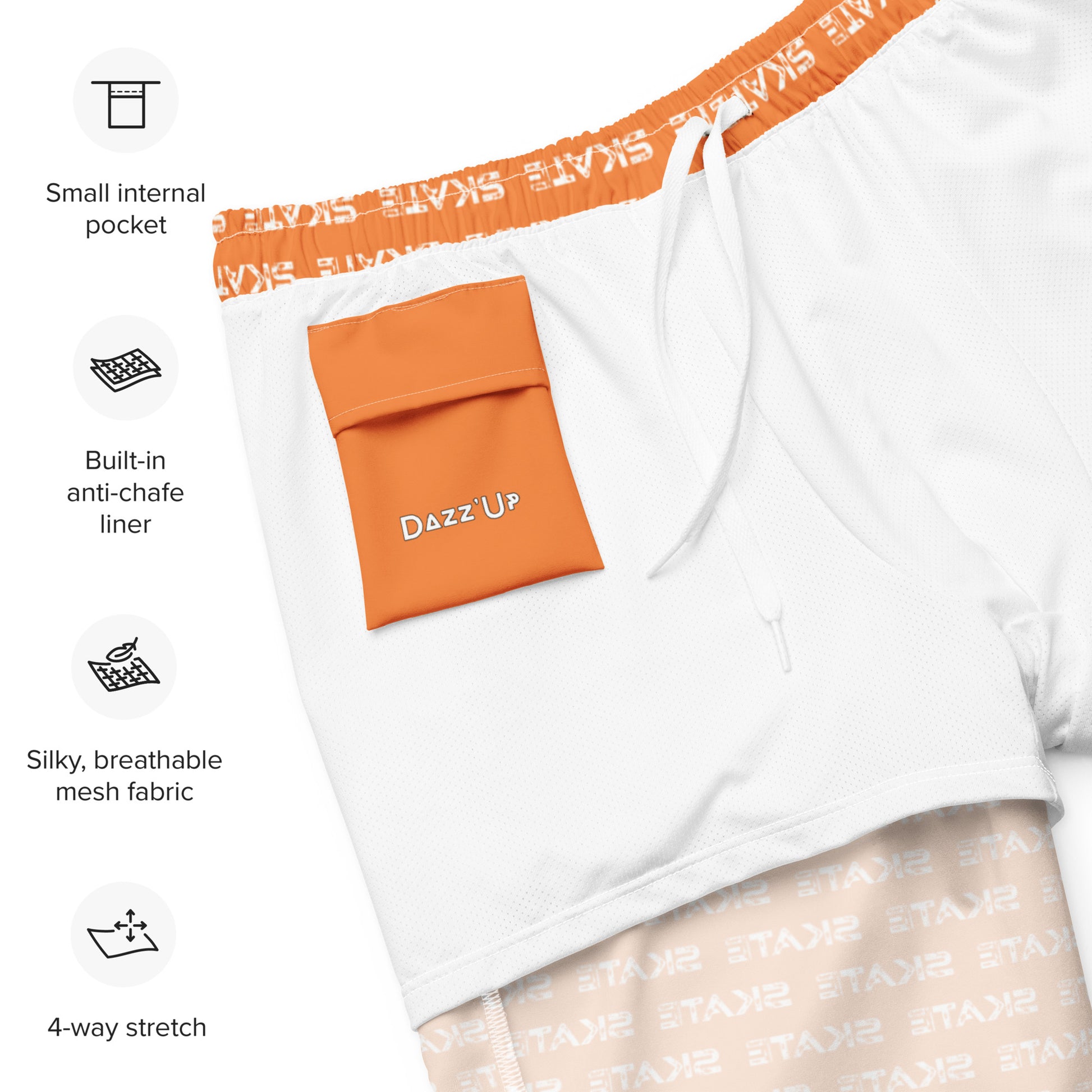 Swim Short | Skate Orange Dazz'Up Store