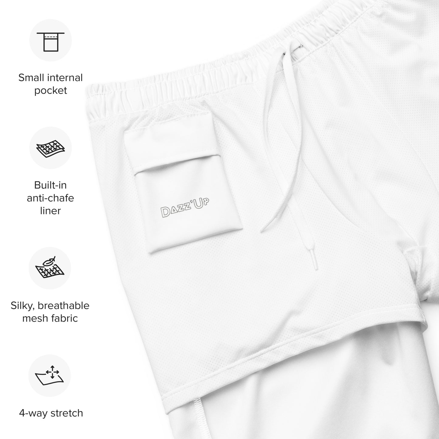 White Swim Short | Dad moves loading | Eco-Friendly - Dazz'Up Store