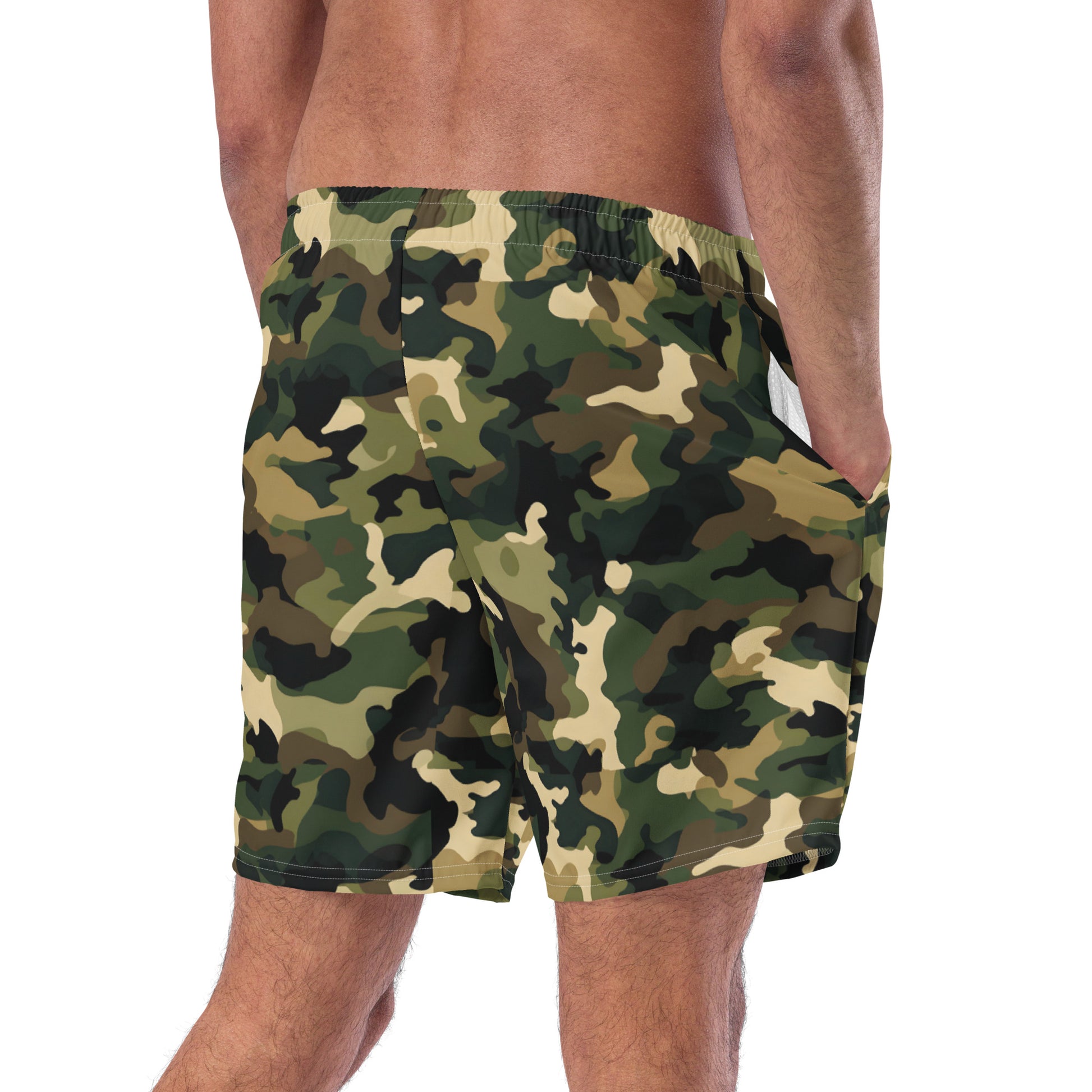 Camouflage Green Swim Shorts | Eco-Friendly Dazz'Up Store