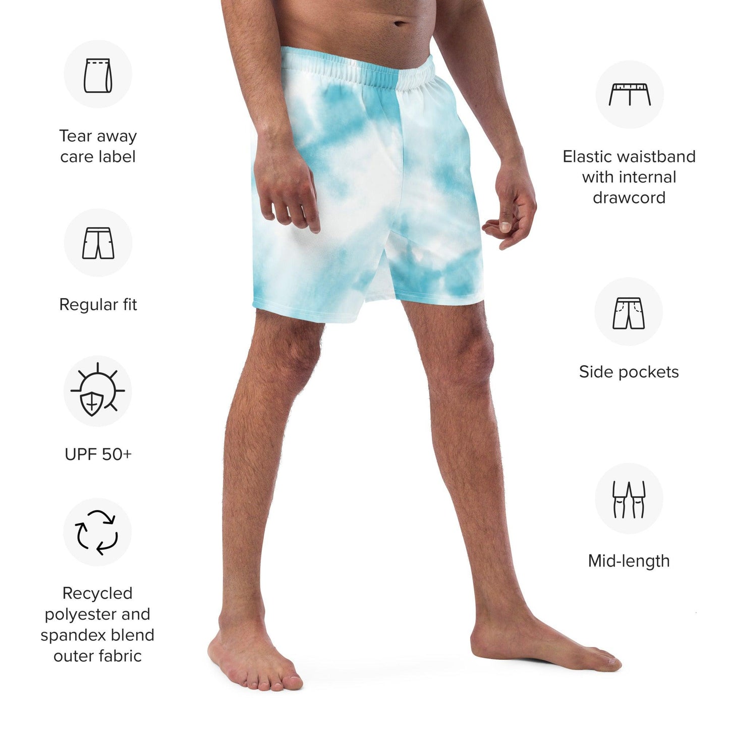 Swim Shorts | Sky Blue Tie-Dye Dazz'Up Store