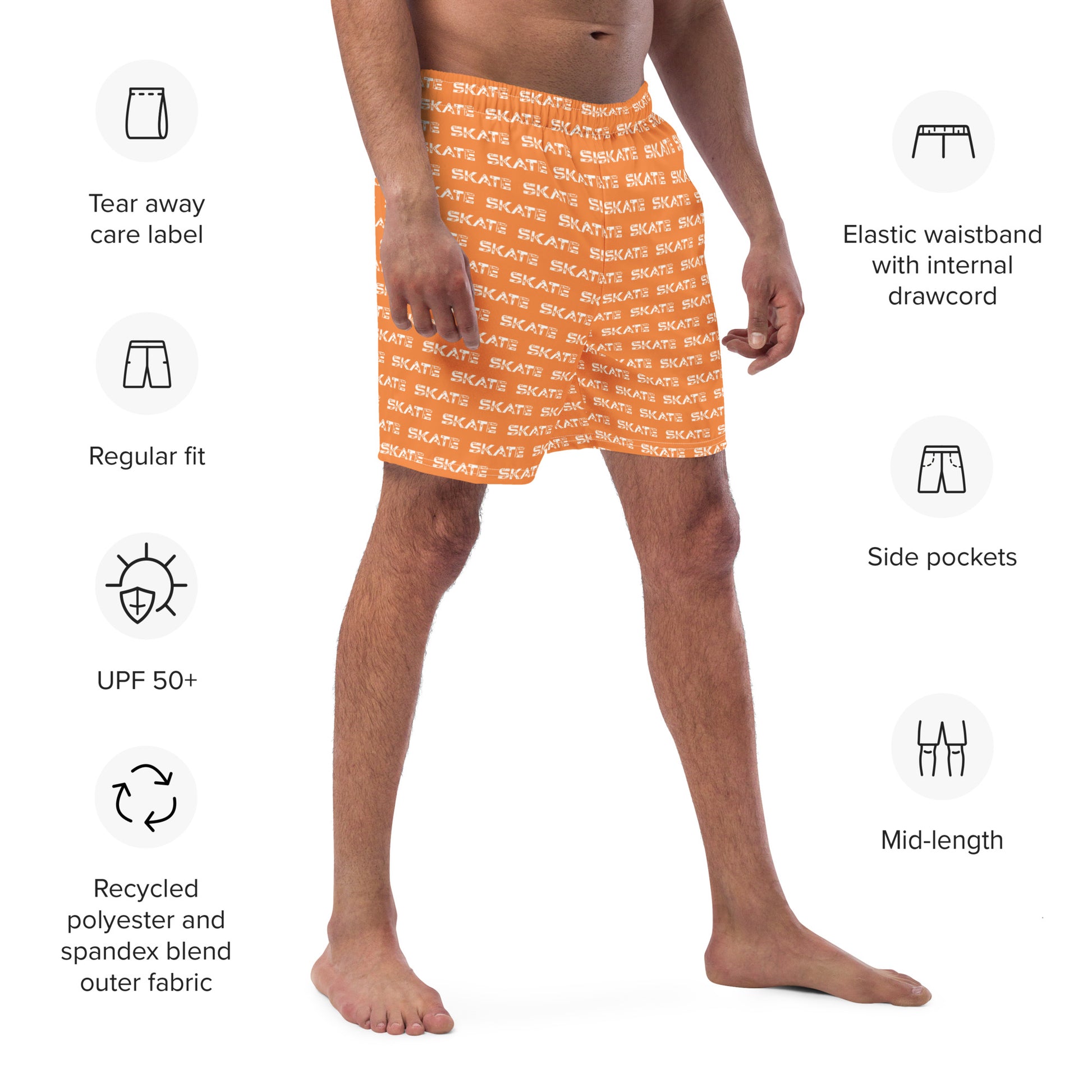 Swim Short | Skate Orange Dazz'Up Store