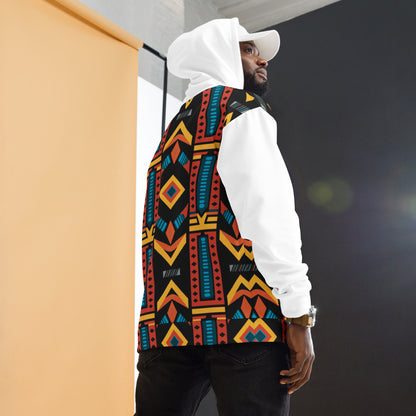 Unisex Hoodie | Ndebele Print | White Dazz'Up Store