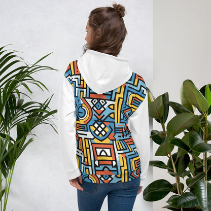 Unisex Hoodie | Ndebele 1 | White Dazz'Up Store