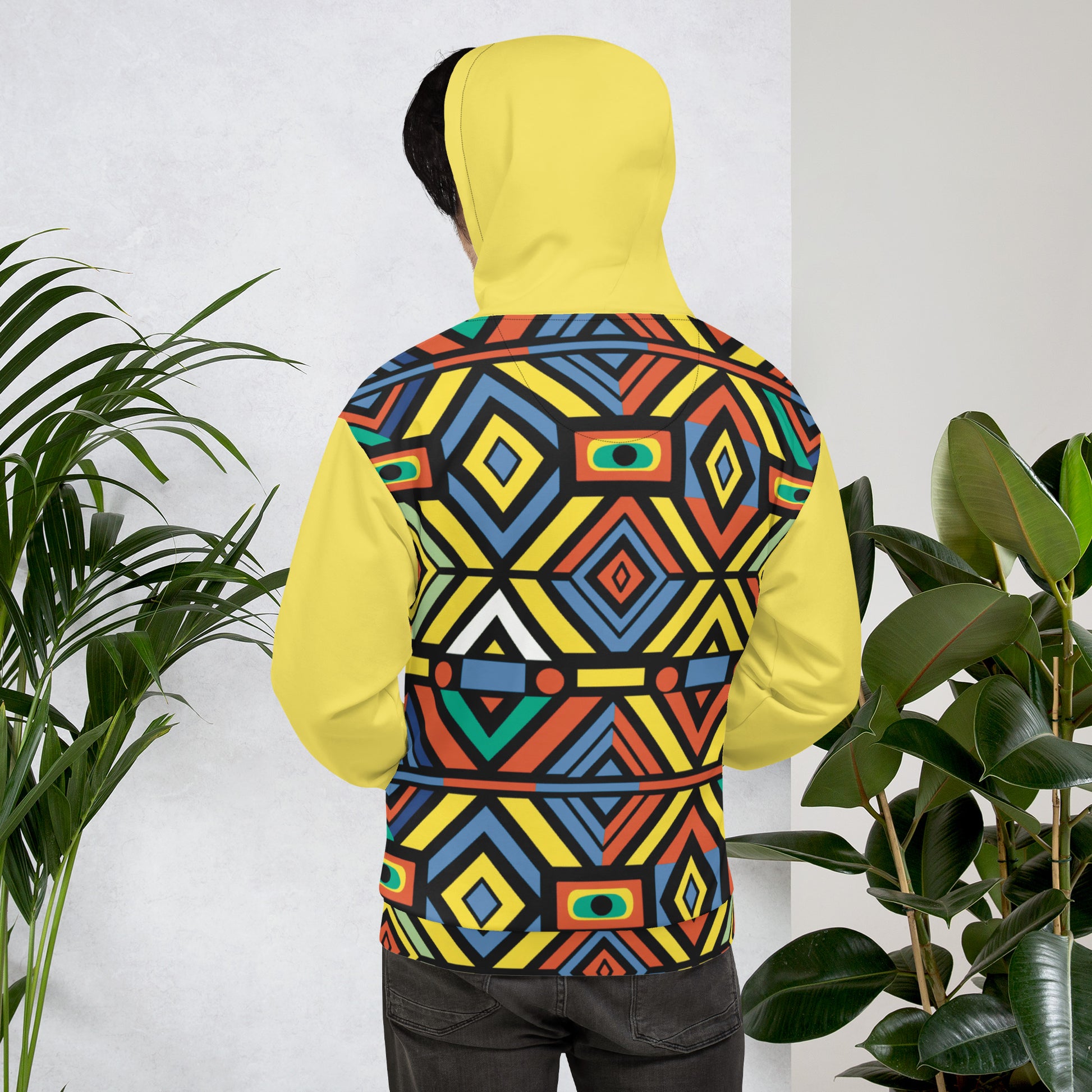 Unisex Hoodie | Afro Print Ndebele 3 | Yellow Dazz'Up Store